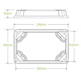 Large sushi tray PLA lid - clear - Carton of 600 units