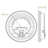 90mm Large White Reclosable Plant Fibre BioCup Lid
