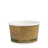 430ml (12oz) bowl - Kraft-look green stripe - Sleeve of 25 units