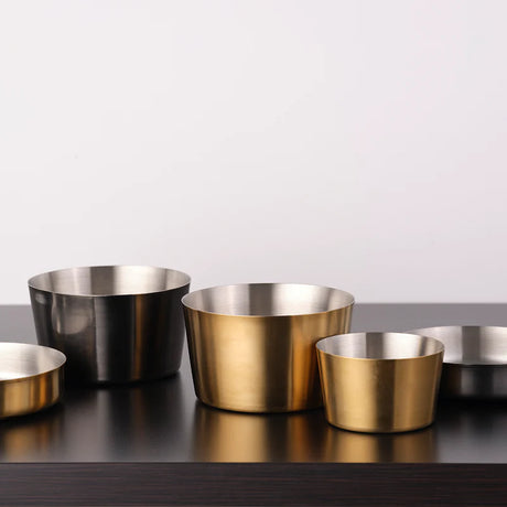 servingware on tabletop-satin mini range