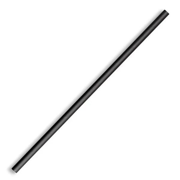 6mm regular paper straw - black - Carton of 2,500 units