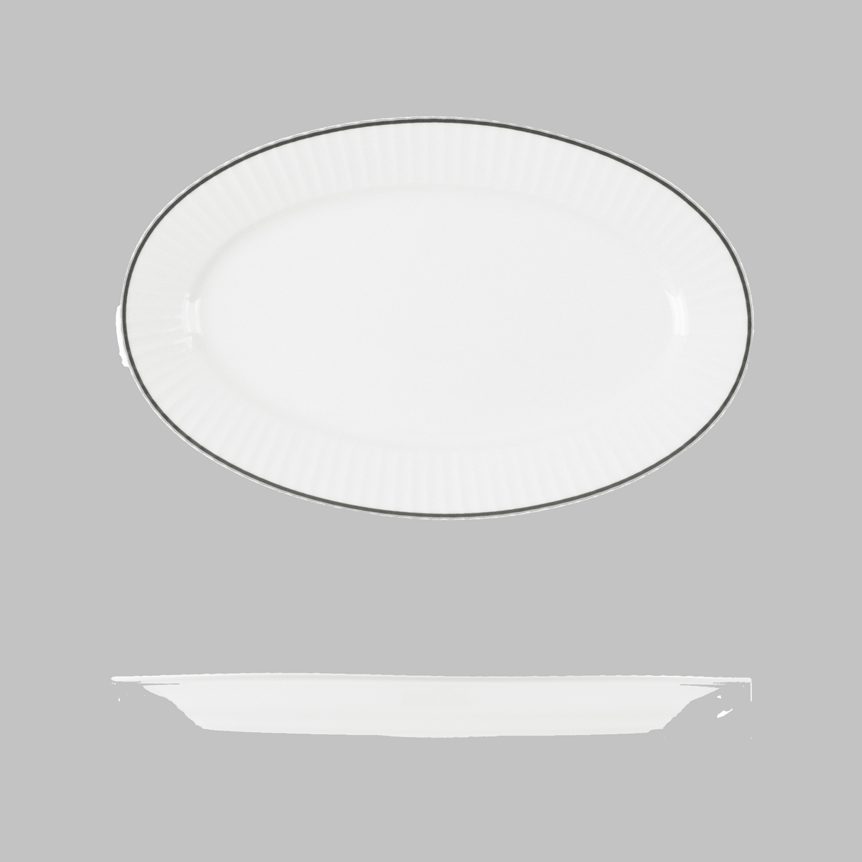 Oval Plate Wide Rim 320 x 200mm - Pack of 12