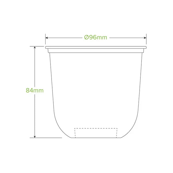 Clear Bio-cup Tumbler - 360ml (150ml Pour Line) - Sleeve of 50 units