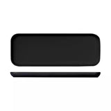 Black tray on a white background