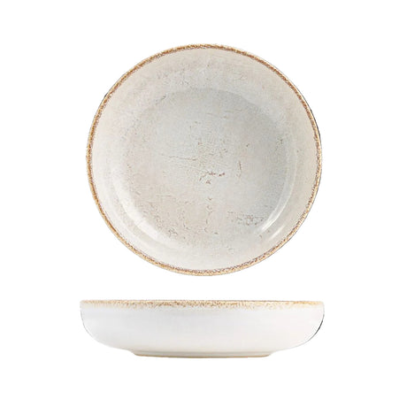 Limestone coloured bowl on white background