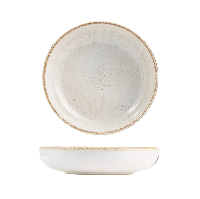 Limestone coloured bowl on white background