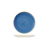 Round Coupe Plate - 165mm, Cornflower Blue, Stonecast: Pack of 4