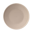 Light stone coloured plate on white background