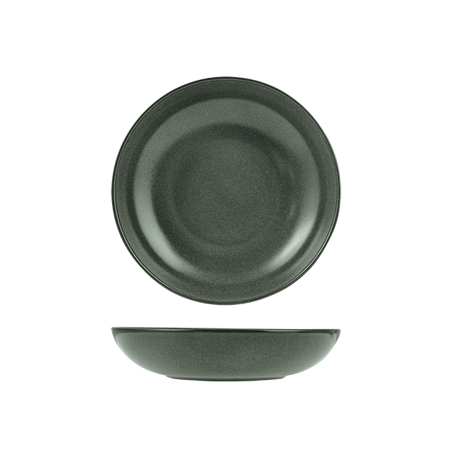 Dark coloured bowl on white background