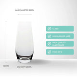 D-Still Stemless Champagne Glass - 230ml: Pack of 4