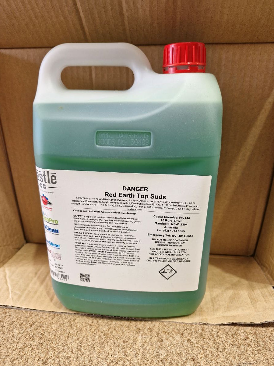 Red Earth Top Suds 5Lt -  Manual Sink General Purpose Detergent