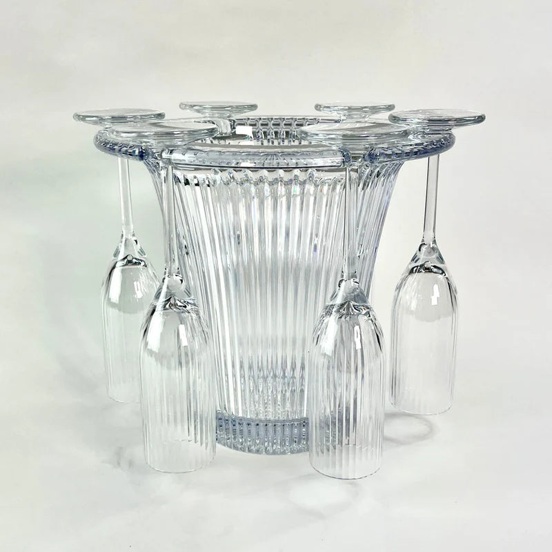 Unbreakable Bamboo Champagne Bucket 3.8L, with 6 x 145ml, Flutes, Polycarbonate