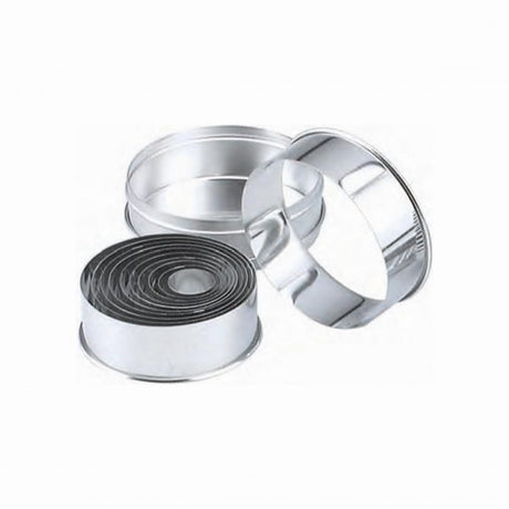 Round Plain Cutter Set (14pce) - 18-8, 25-115mm from Chef Inox. made out of Stainless Steel and sold in boxes of 1. Hospitality quality at wholesale price with The Flying Fork! 
