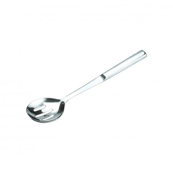 Slotted Salad Spoon from Chef Inox. Slotted, made out of Stainless Steel and sold in boxes of 1. Hospitality quality at wholesale price with The Flying Fork! 