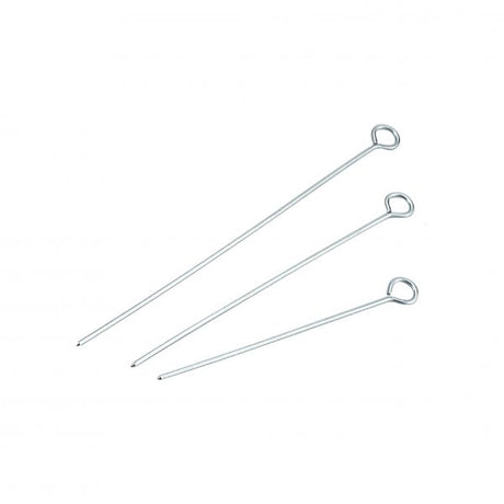 Round Skewers - 200mm from Chef Inox. made out of Stainless Steel and sold in boxes of 12. Hospitality quality at wholesale price with The Flying Fork! 