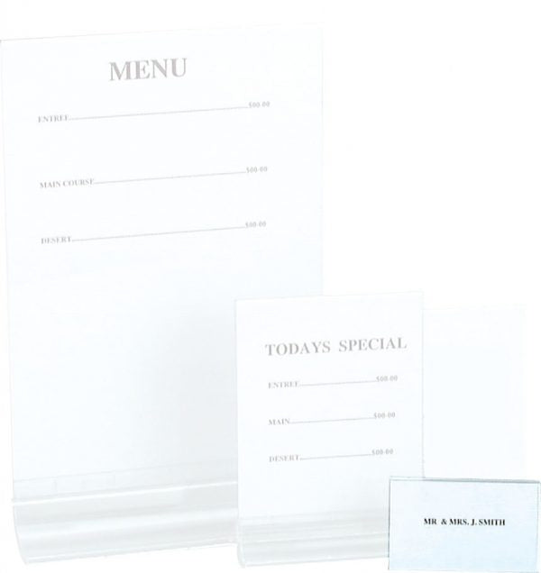 PVC Buffet Card Holder - 90x60mm from Chef Inox. made out of Acrylic and sold in boxes of 1. Hospitality quality at wholesale price with The Flying Fork! 