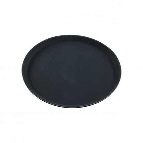 Round Tray - 280mm, Plastic Non Slip, Black from Chef Inox. made out of Polypropylene and sold in boxes of 1. Hospitality quality at wholesale price with The Flying Fork! 