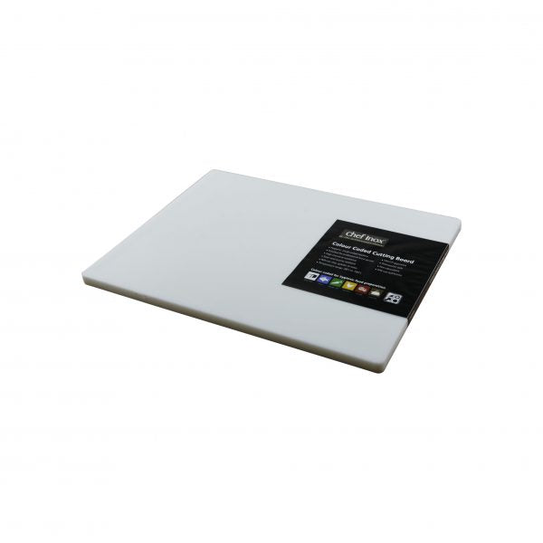 Polypropylene Cutting Board - 380x510x20mm, White from Chef Inox. made out of Polypropylene and sold in boxes of 5. Hospitality quality at wholesale price with The Flying Fork! 