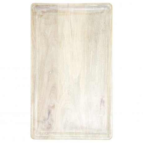 Rectangle Serving Board With Handle - 430x250x15mm, Mangowood, White from Chef Inox. made out of Mangowood and sold in boxes of 1. Hospitality quality at wholesale price with The Flying Fork! 