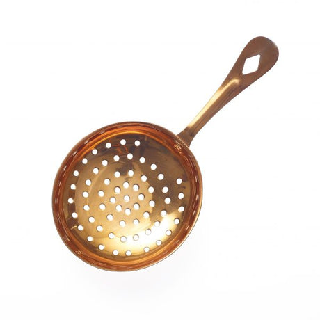 Ice Scoop-Round Julep - Perforated, Copper Plated from Chef Inox. Sold in boxes of 1. Hospitality quality at wholesale price with The Flying Fork! 