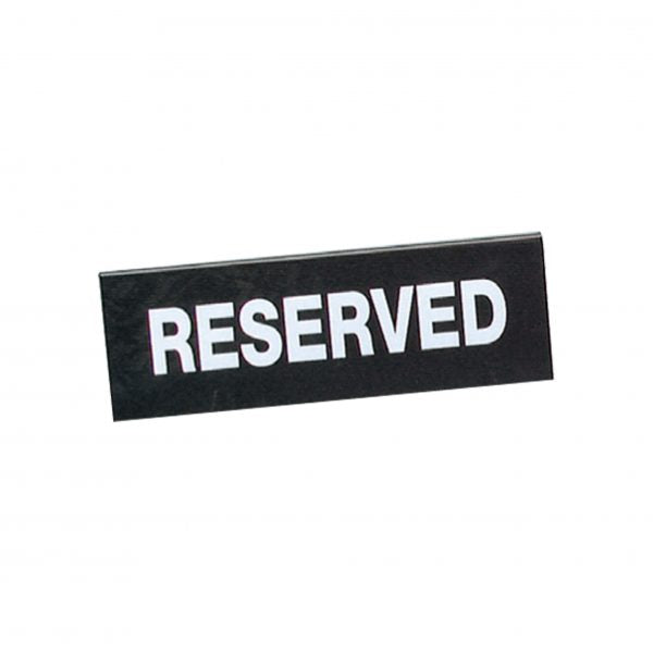 Reserve Double-Sided Sign - Black from Chef Inox. made out of Plastic and sold in boxes of 10. Hospitality quality at wholesale price with The Flying Fork! 