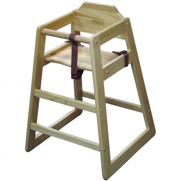 High Chair - Natural from Chef Inox. made out of Wood and sold in boxes of 1. Hospitality quality at wholesale price with The Flying Fork! 