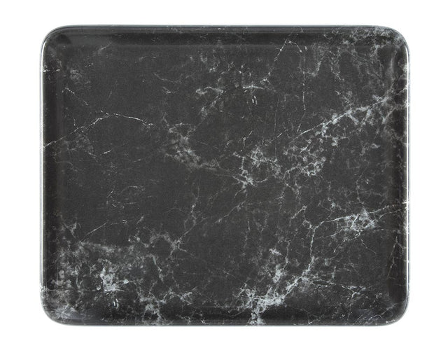 Melamine Platter - 1/2 Gn, Marble Black from Bonna. Patterned and sold in boxes of 4. Hospitality quality at wholesale price with The Flying Fork! 
