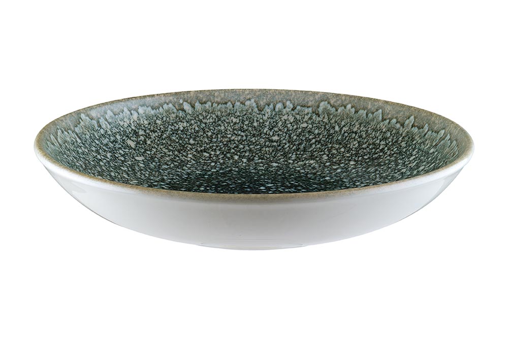 Round Bowl - Flared, 230Mm, Thar Black from Bonna. Patterns and with flared edges, made out of Ceramic and sold in boxes of 6. Hospitality quality at wholesale price with The Flying Fork! 