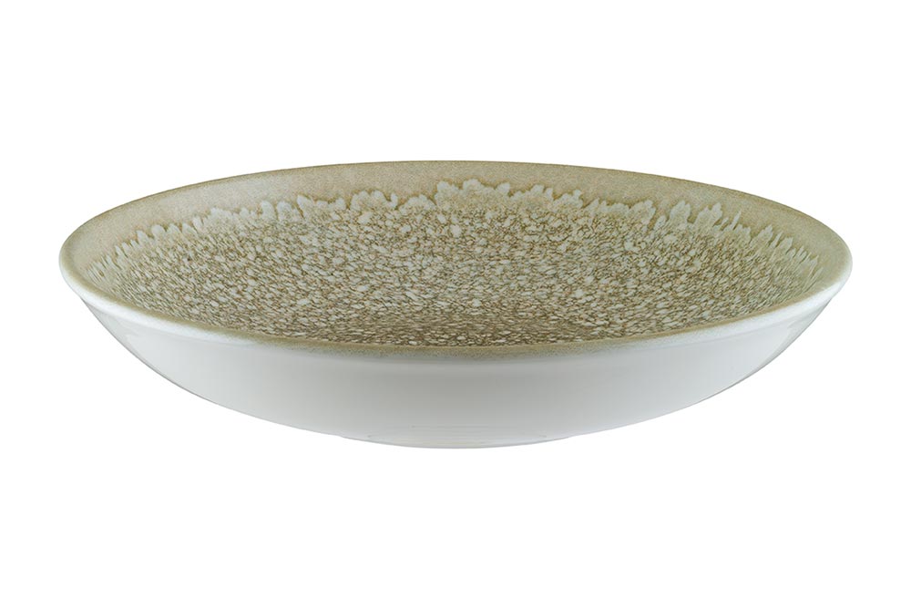 Round Bowl - Flared, 230Mm, Thar Black from Bonna. Patterns and with flared edges, made out of Ceramic and sold in boxes of 6. Hospitality quality at wholesale price with The Flying Fork! 