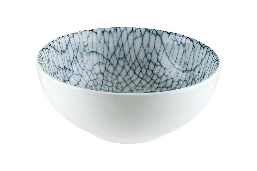 Round Deep Bowl - 130Mm, Mito Denim from Bonna. Patterned, made out of Ceramic and sold in boxes of 12. Hospitality quality at wholesale price with The Flying Fork! 
