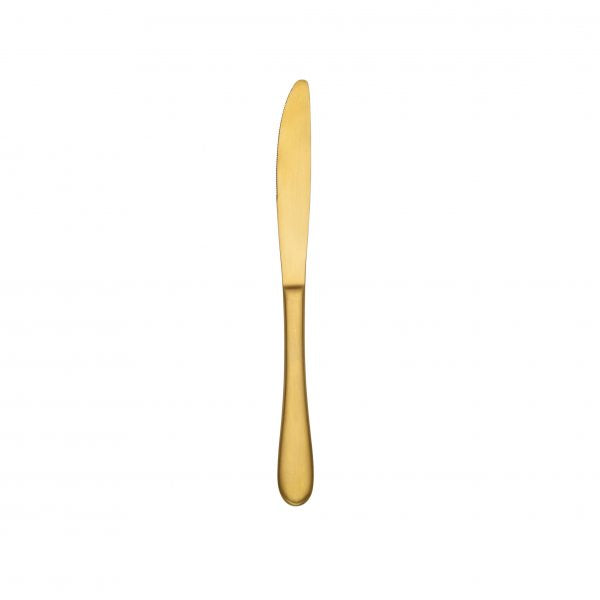 Dessert Knife - Soho Gold from tablekraft. made out of Stainless Steel and sold in boxes of 12. Hospitality quality at wholesale price with The Flying Fork! 