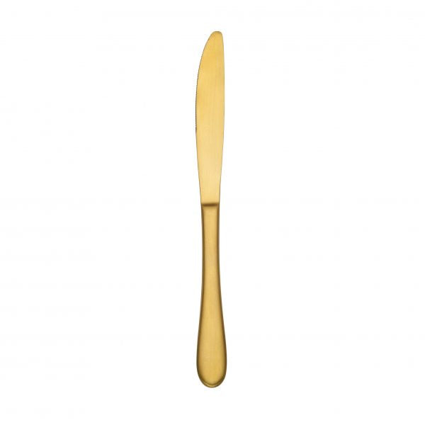 Table Knife - Soho Gold from tablekraft. made out of Stainless Steel and sold in boxes of 12. Hospitality quality at wholesale price with The Flying Fork! 