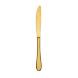 Table Knife - Soho Gold from tablekraft. made out of Stainless Steel and sold in boxes of 12. Hospitality quality at wholesale price with The Flying Fork! 