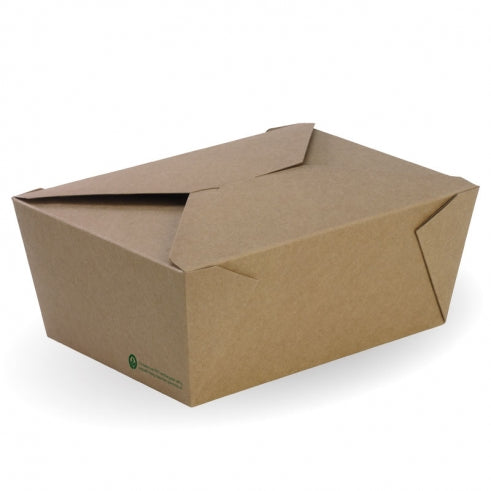 Medium lunch box - 152 x 120 x 64mm - Box of 200 from BioPak. Compostable, made out of FSC�� certified paper and sold in boxes of 1. Hospitality quality at wholesale price with The Flying Fork! 