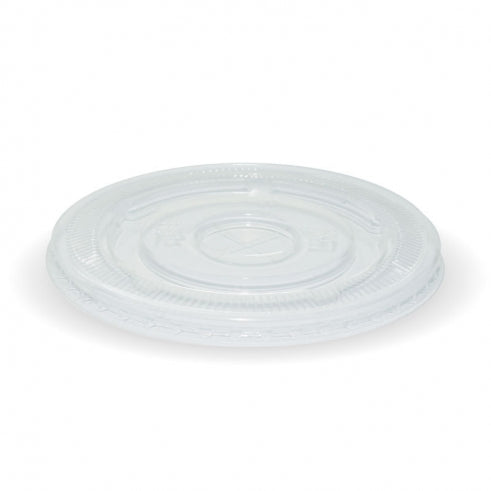 90mm PLA large lid - straw slot, clear from Biopak. Compostable, made out of PLA and sold in boxes of 1. Hospitality quality at wholesale price with The Flying Fork! 