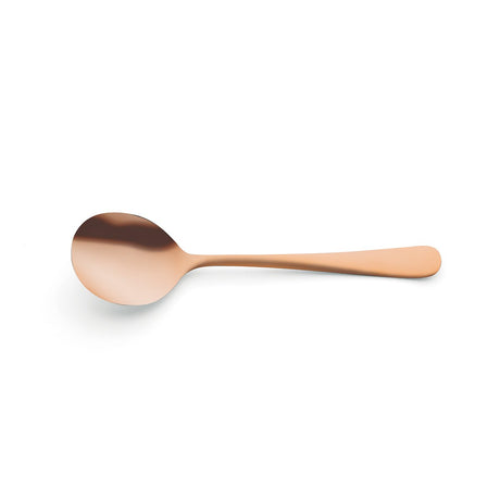 Soup Spoon - Austin Copper from Amefa. Matt Finish, made out of Stainless Steel and sold in boxes of 12. Hospitality quality at wholesale price with The Flying Fork! 