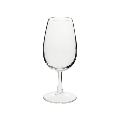 A small clear Wine Taster glass on a white background