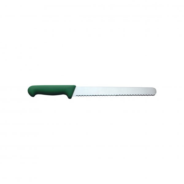 Serrated Slicer - 250mm, Green from Ivo. made out of Stainless Steel and sold in boxes of 1. Hospitality quality at wholesale price with The Flying Fork! 