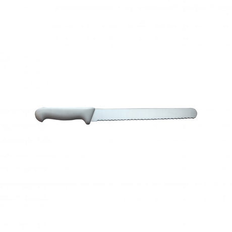 Serrated Slicer - 250mm, White from Ivo. made out of Stainless Steel and sold in boxes of 1. Hospitality quality at wholesale price with The Flying Fork! 