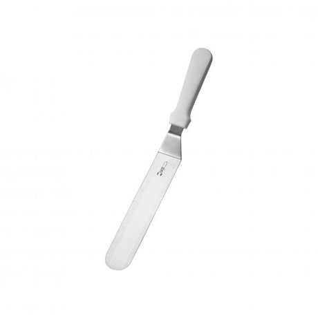 Cranked Spatula - 200mm, White from Ivo. Cranked, made out of Stainless Steel and sold in boxes of 1. Hospitality quality at wholesale price with The Flying Fork! 