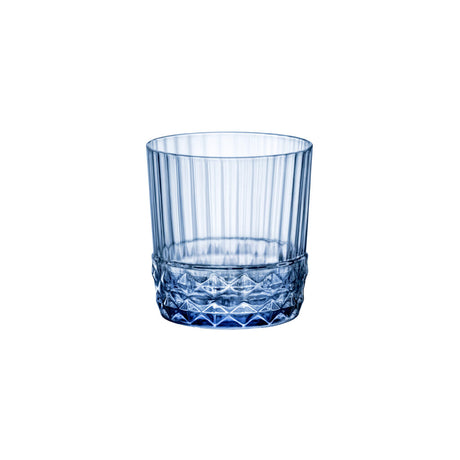 America 20's - Dof 370Ml Sapphire Blue from Bormioli Rocco. Fine rim, made out of Glass and sold in boxes of 6. Hospitality quality at wholesale price with The Flying Fork! 