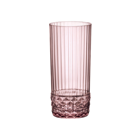 America 20's - Cooler 490Ml Lilac Rose from Bormioli Rocco. Fine rim, made out of Glass and sold in boxes of 6. Hospitality quality at wholesale price with The Flying Fork! 