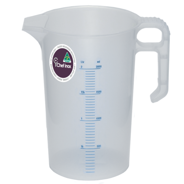 Thermo Measuring Jug - 2.0L, Blue from Chef Inox. made out of Polypropylene and sold in boxes of 1. Hospitality quality at wholesale price with The Flying Fork! 