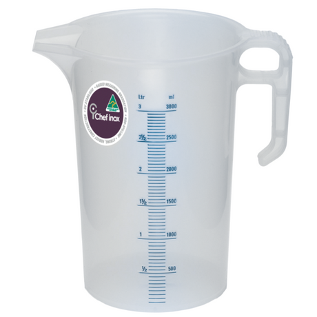 Thermo Measuring Jug - 3.0L, Blue from Chef Inox. made out of Polypropylene and sold in boxes of 1. Hospitality quality at wholesale price with The Flying Fork! 