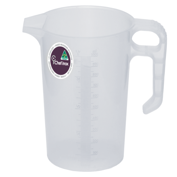 Thermo Measuring Jug - 1.0L Clear from Chef Inox. made out of Polypropylene and sold in boxes of 1. Hospitality quality at wholesale price with The Flying Fork! 