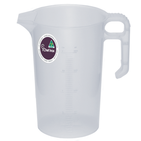 Thermo Measuring Jug - 2.0L, Clear from Chef Inox. made out of Polypropylene and sold in boxes of 1. Hospitality quality at wholesale price with The Flying Fork! 