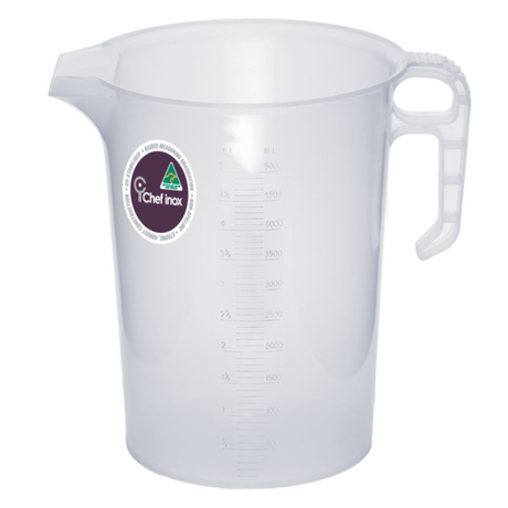 Thermo Measuring Jug - 5.0L, Clear from Chef Inox. made out of Polypropylene and sold in boxes of 1. Hospitality quality at wholesale price with The Flying Fork! 