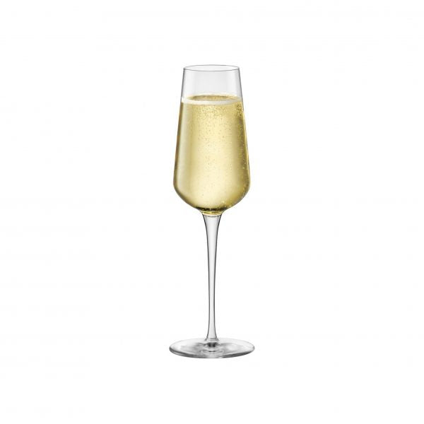 Flute - 280ml, Inalto Uno from Bormioli Rocco. made out of Glass and sold in boxes of 12. Hospitality quality at wholesale price with The Flying Fork! 