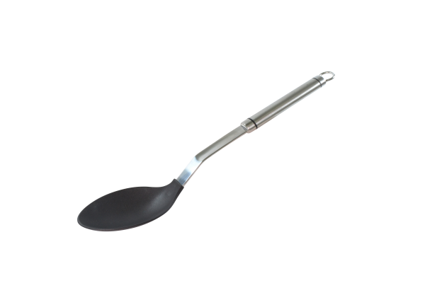 Solid Spoon - Non-Stick, Milano from Chef Inox. Non-Stick, made out of Stainless Steel and sold in boxes of 6. Hospitality quality at wholesale price with The Flying Fork! 