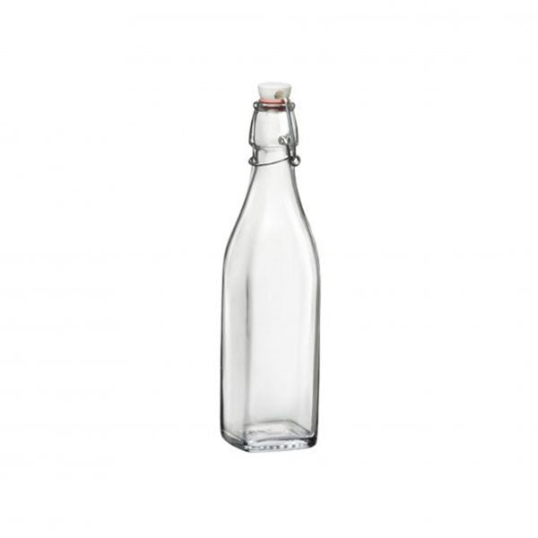 Swing Bottle - 0.5L, White Top from Bormioli Rocco. made out of Glass and sold in boxes of 12. Hospitality quality at wholesale price with The Flying Fork! 